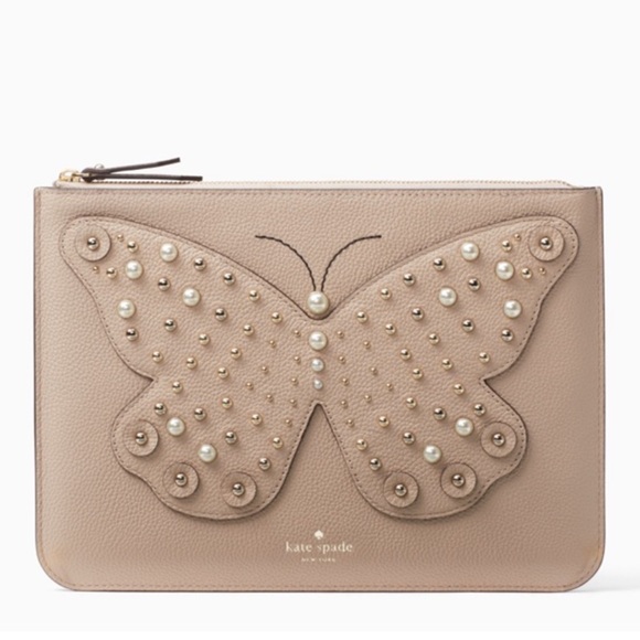 kate spade Handbags - Kate Spade Pouch Larchmont Avenue Butterfly Gia Pouch NWT